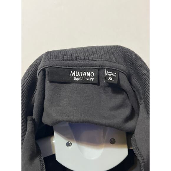Murano Men’s Charcoal Gray Zip Polo Shirt Size XL Short Sleeve - Picture 5 of 10